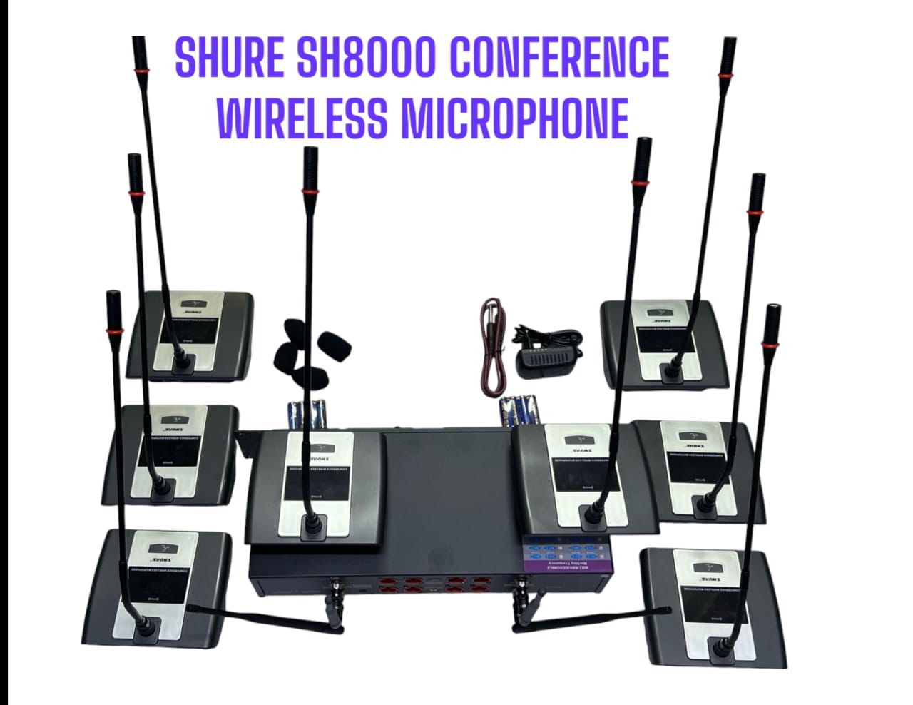 SHURE 8000 Wireless Conference Microphone System – 8-Channel Gooseneck Mics - Image 4