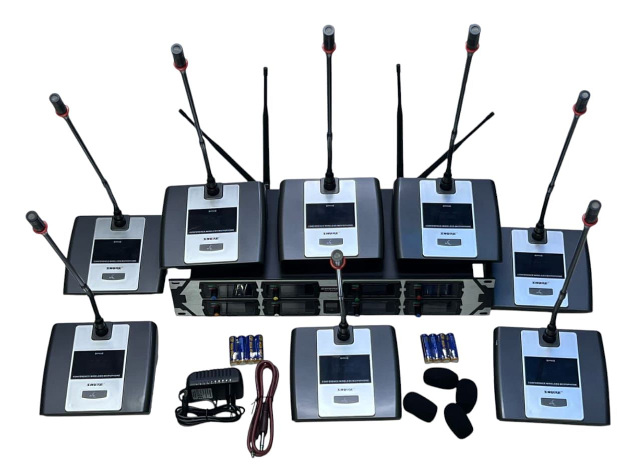 SHURE 8000 Wireless Conference Microphone System – 8-Channel Gooseneck Mics - Image 2