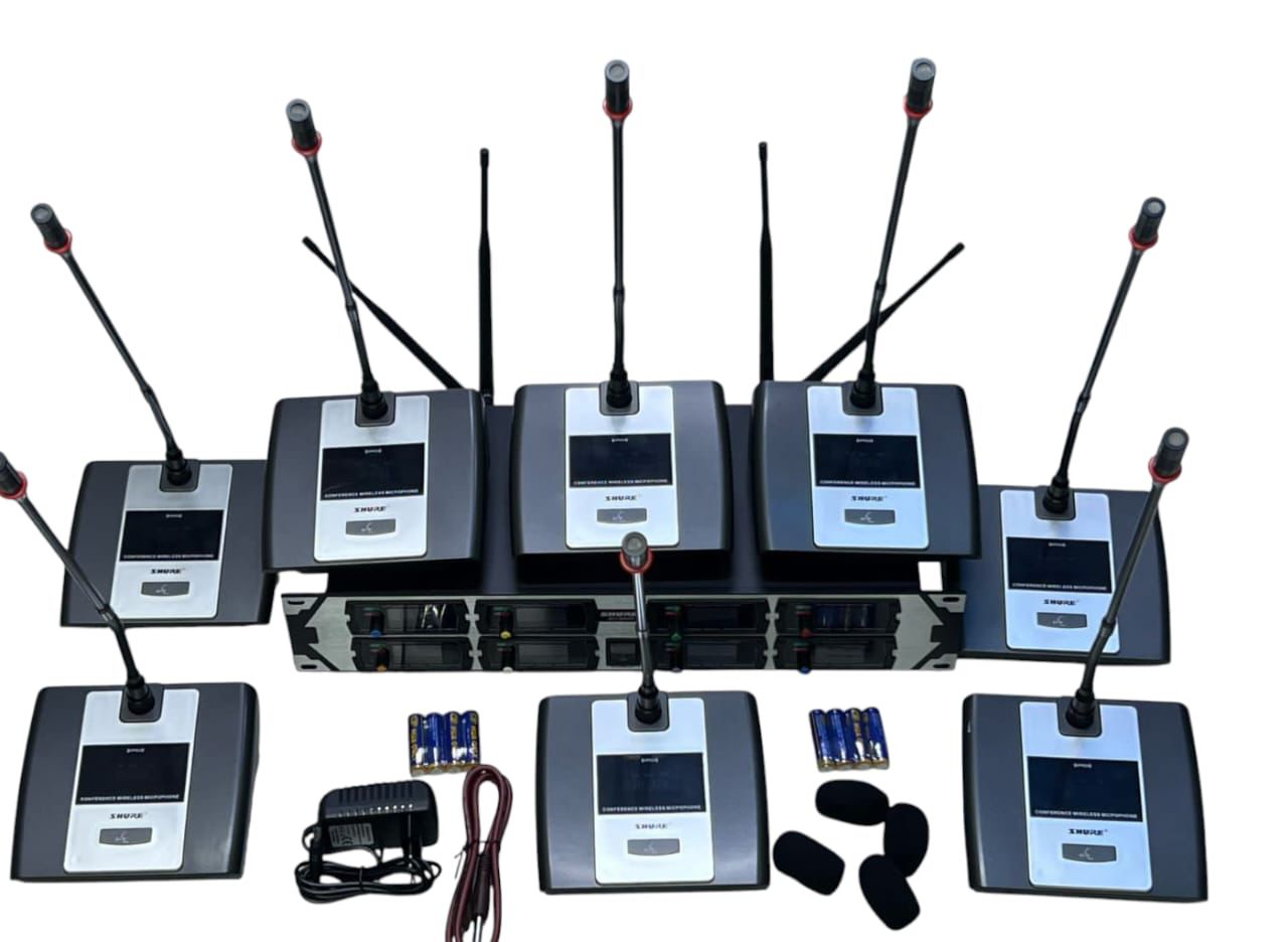 SHURE 8000 Wireless Conference Microphone System – 8-Channel Gooseneck Mics - Image 3