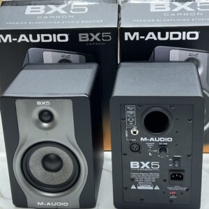 M-Audio BX5 Carbon Compact 2-Way 5 inch Active Studio Monitor for Music Production, Recording and Mixing (pair)