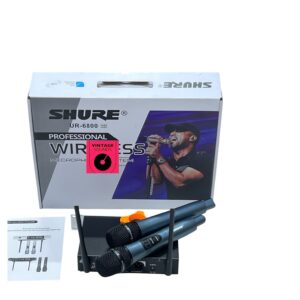 Shure UR6800 dual wireless microphone system .