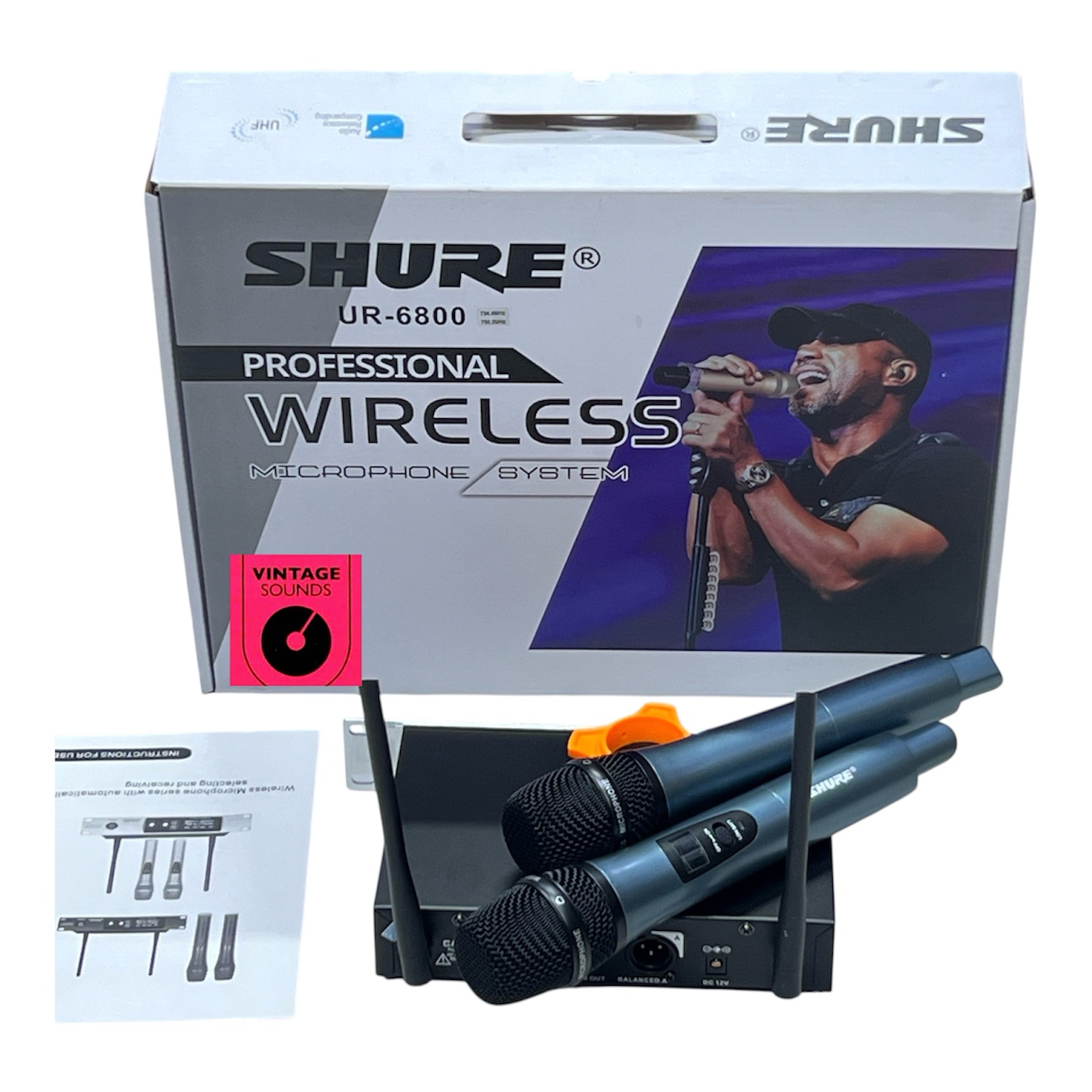 Shure UR6800 dual wireless microphone system . - Image 2