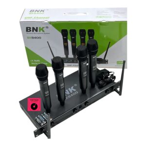 BNK BK8400 Professional 4-Channel UHF Wireless Microphone System