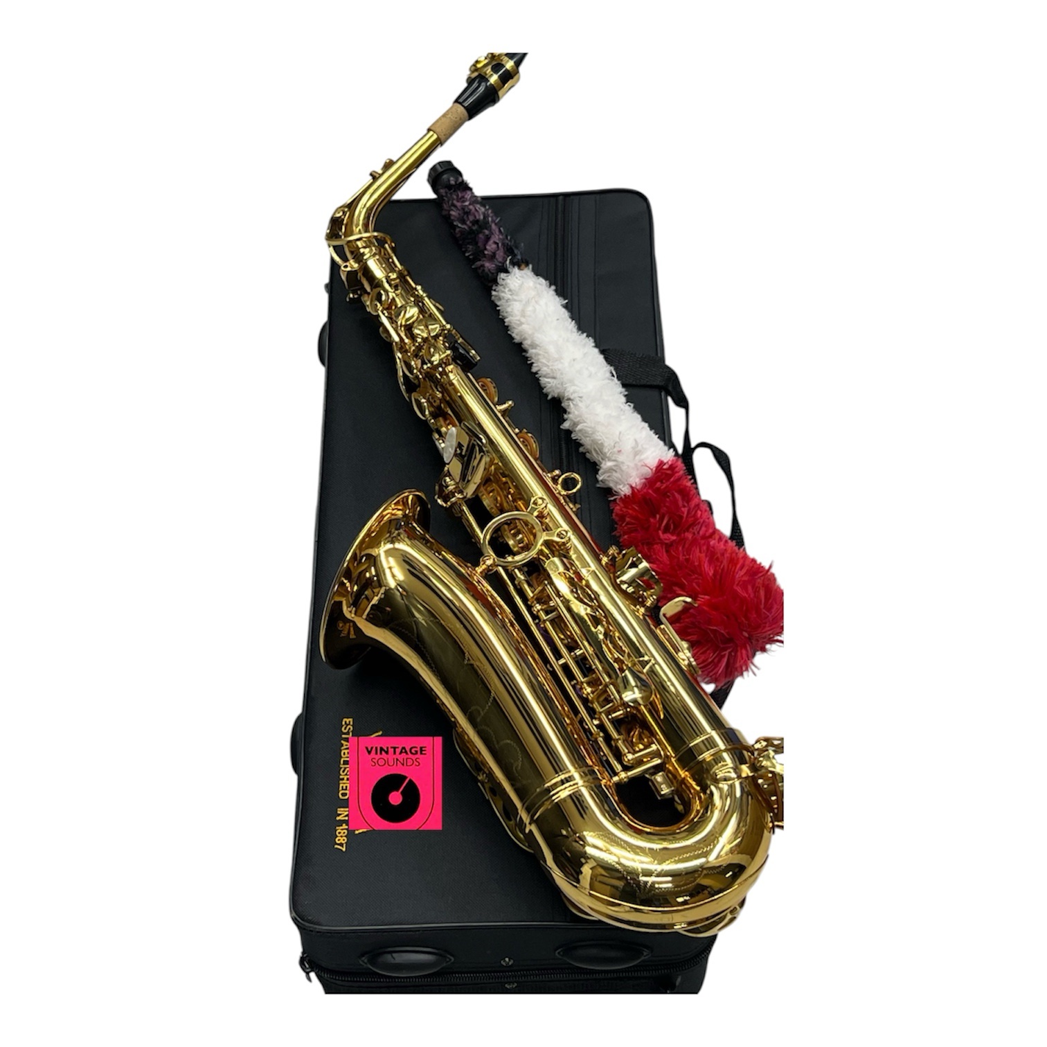 Yamaha Standard Alto Saxophone Kit – Eb Student Model with Gold Lacquer Finish, High F# Key, and Yamaha 4C Mouthpiece - Image 2